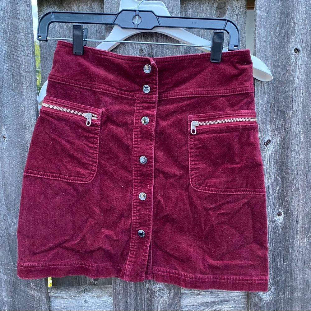 Gap velvet a line mini skirt size 24